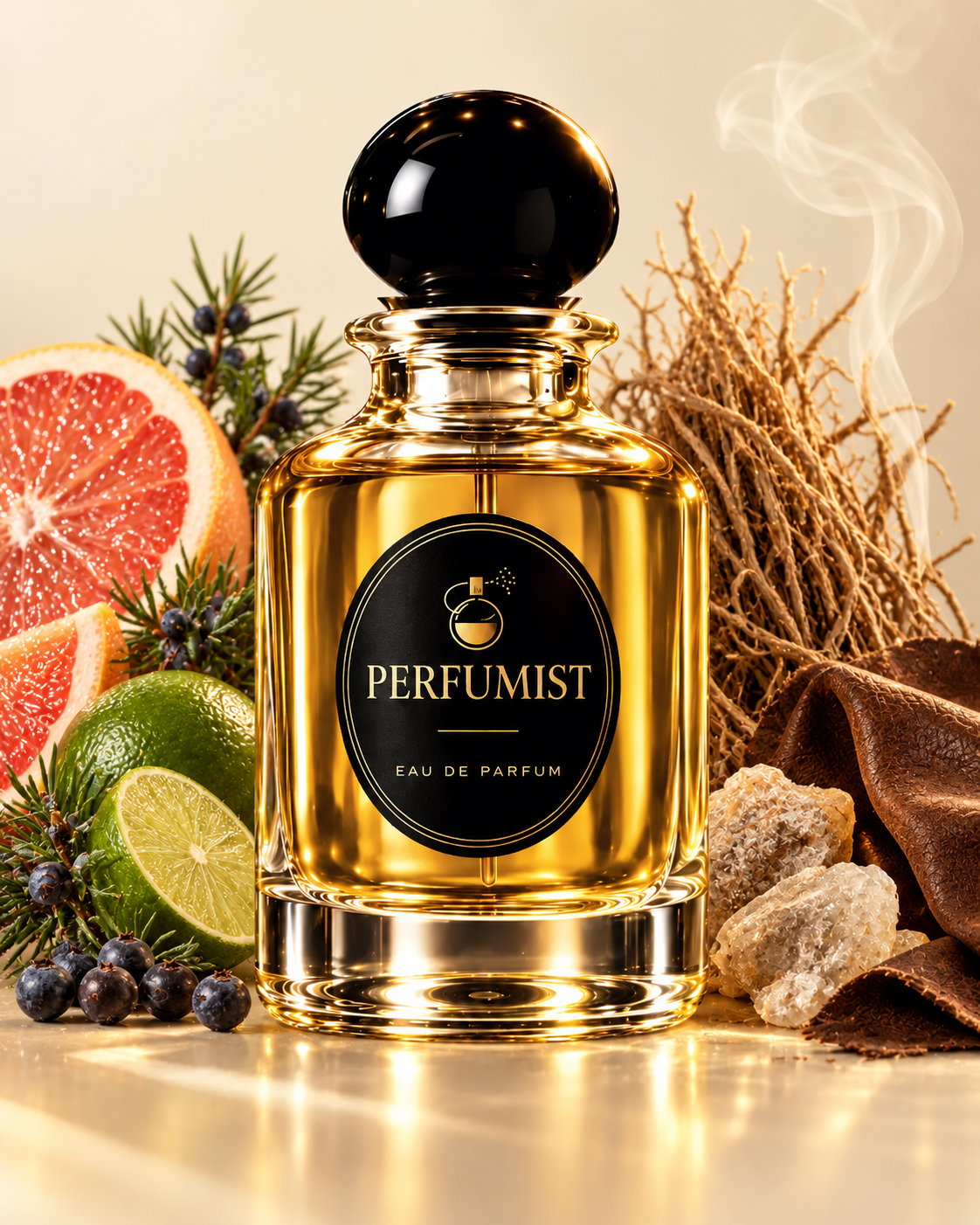 Celestial Paradise fragrance notes and accords: Grapefruit · lime · juniper, Vetiver · ambergris · leather