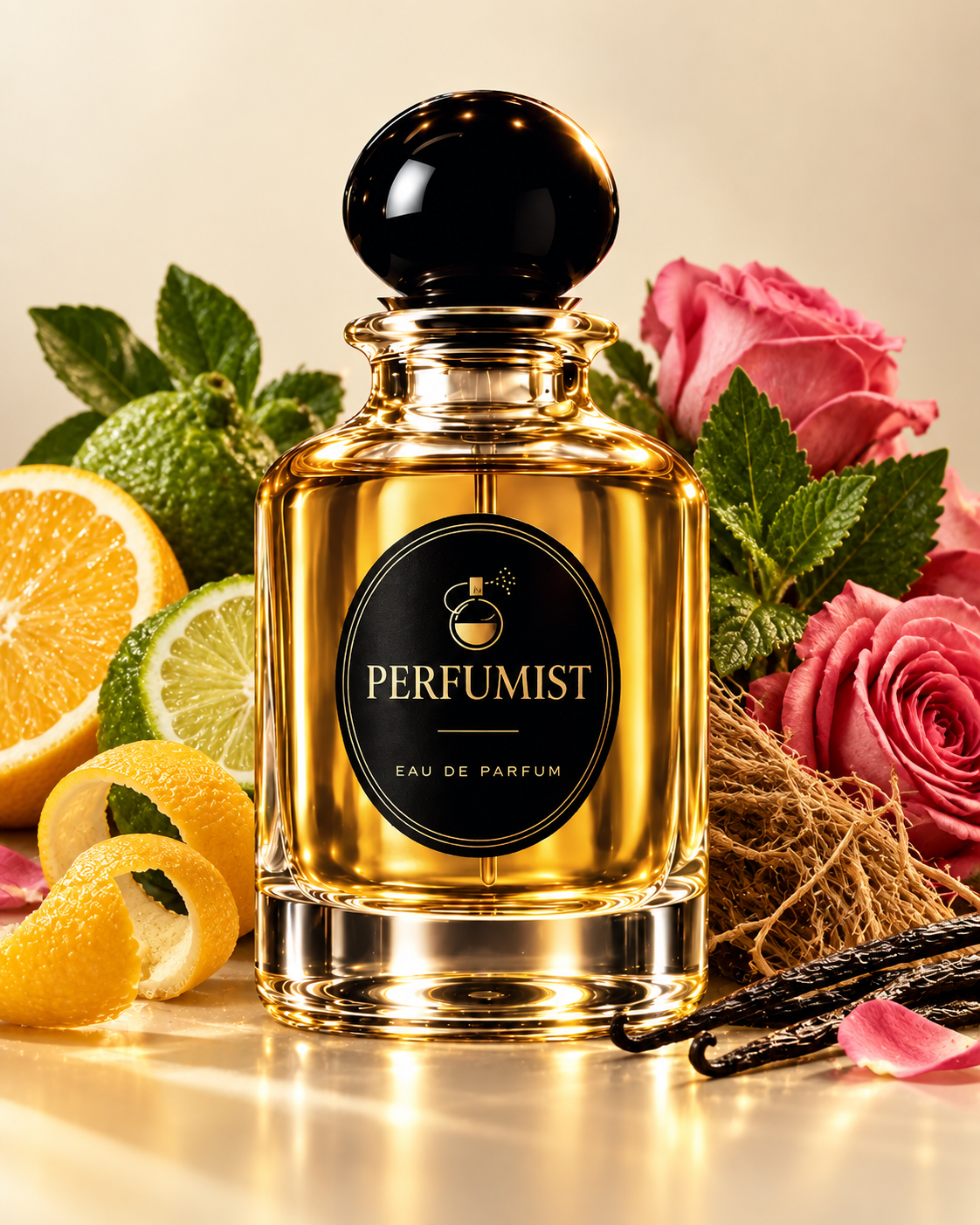 Chic Parisian fragrance notes and accords: Orange · bergamot · rose, Patchouli · vetiver · vanilla