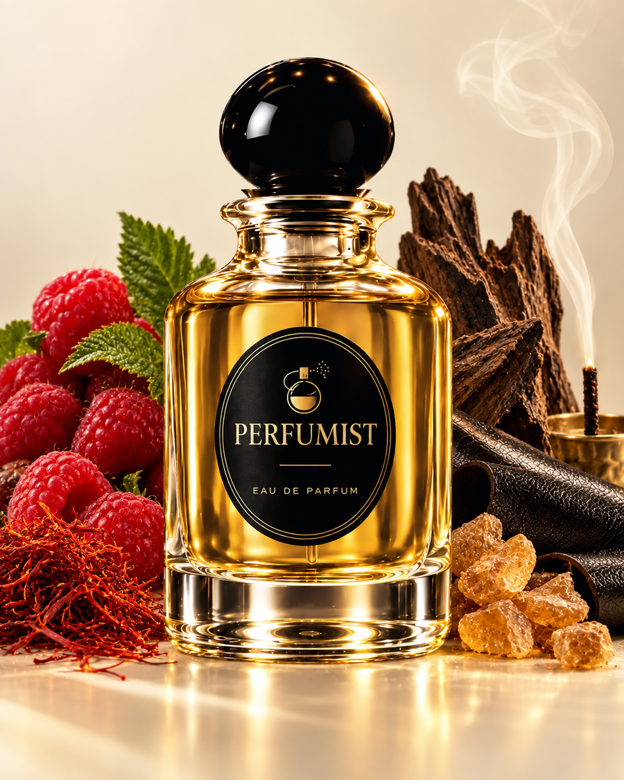 Desert Shadow fragrance notes and accords: Raspberry · saffron · incense, Oud · benzoin · leather