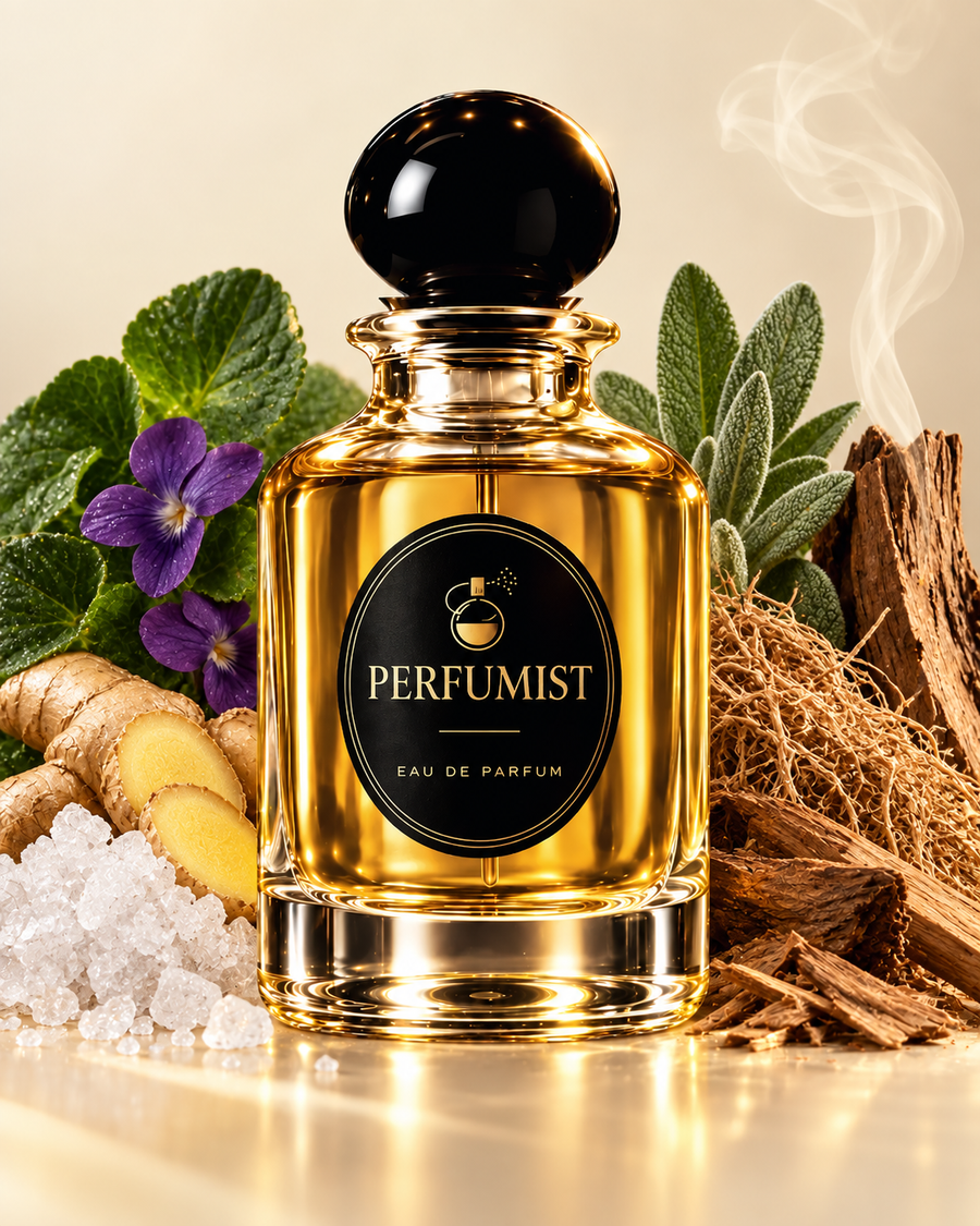Eternal City Male fragrance notes and accords: Violet leaf · mineral salt · ginger, Sage · vetiver · woods