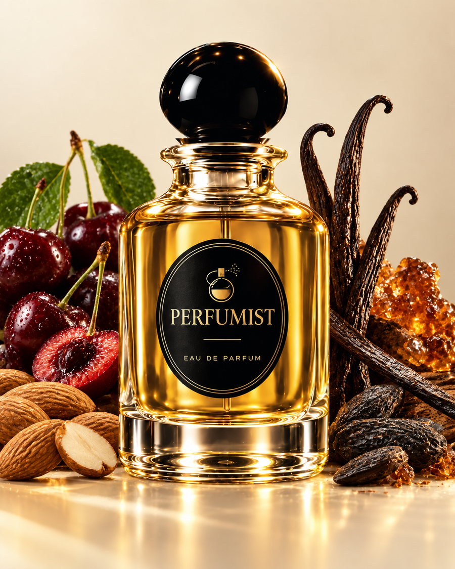 Forbidden Cherry fragrance notes and accords: Black cherry · bitter almond, Tonka · vanilla · balsam