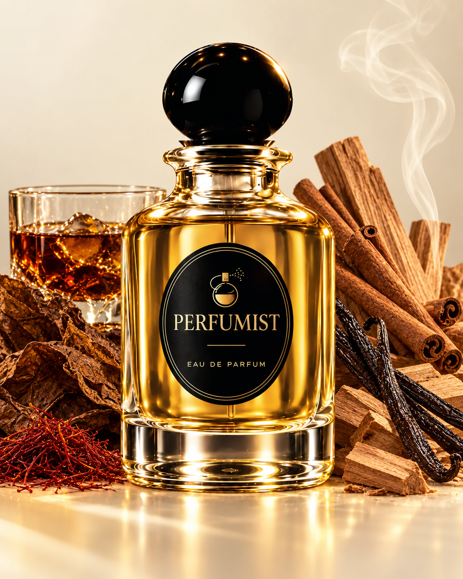 Intoxicating Aura fragrance notes and accords: Rum · cinnamon · saffron, Tobacco · vanilla · sandalwood
