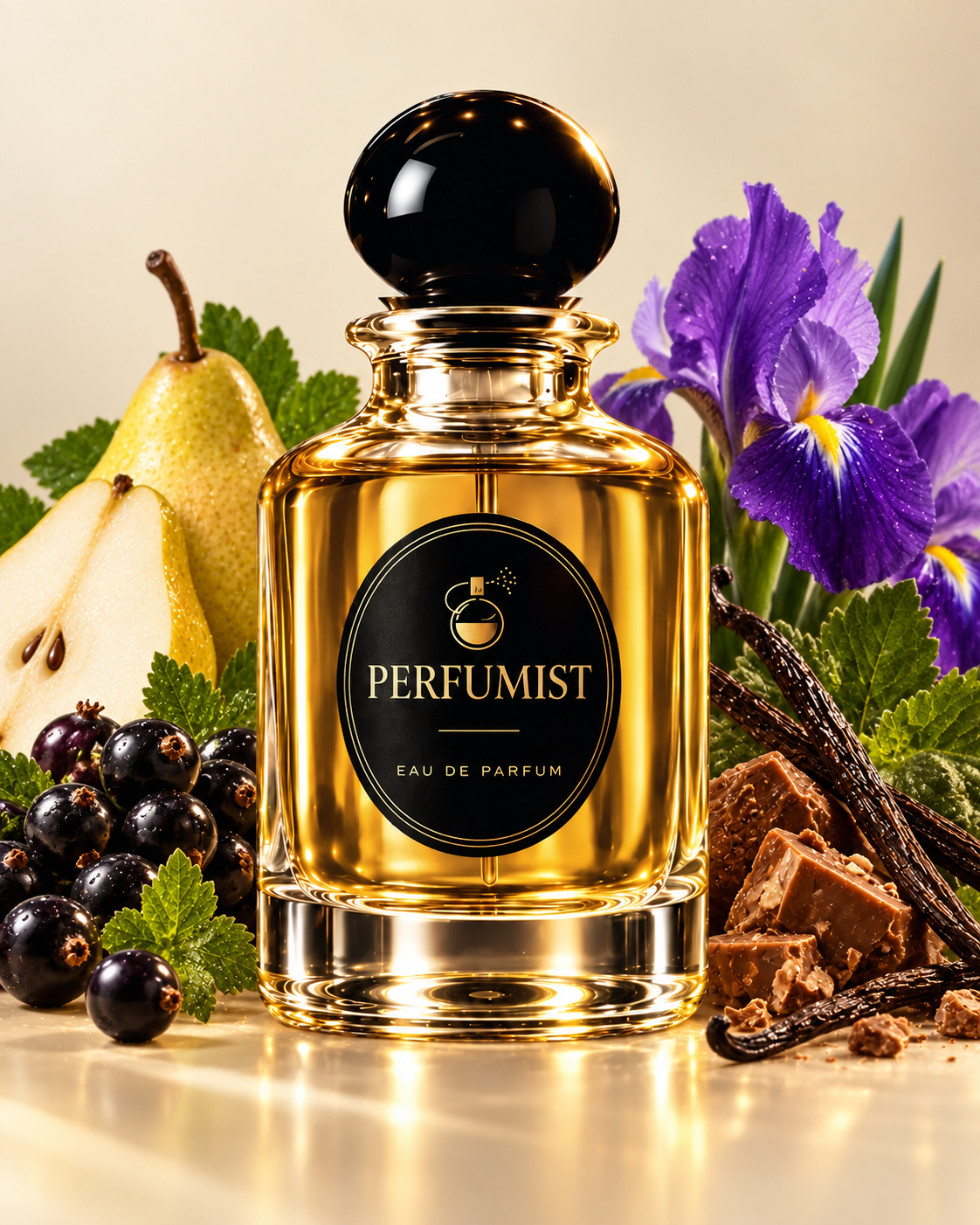 Life Is Joyful fragrance notes and accords: Blackcurrant · pear · iris, Praline · vanilla · patchouli