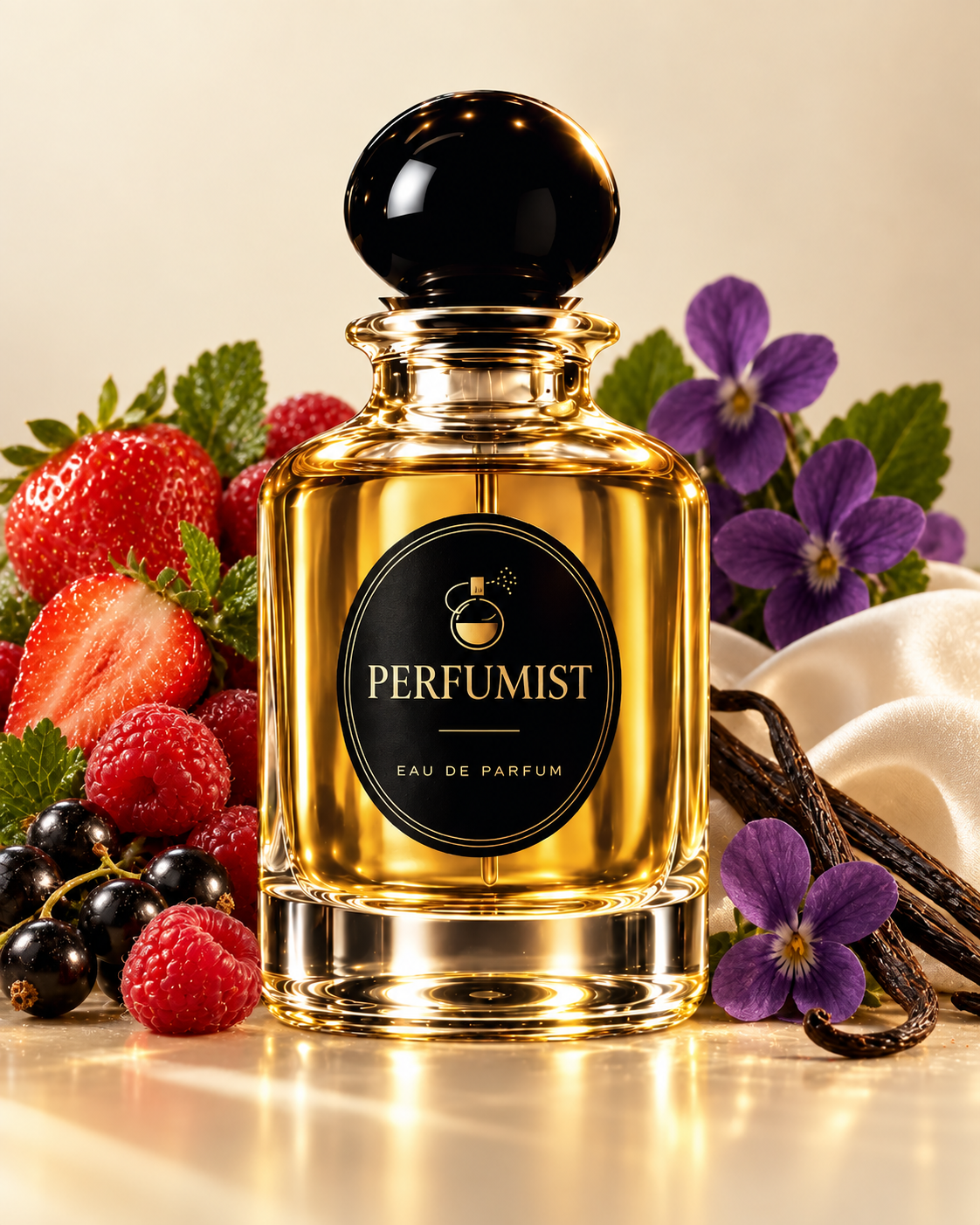 London Lady fragrance notes and accords: Strawberry · raspberry · blackcurrant, Violet · vanilla · musk