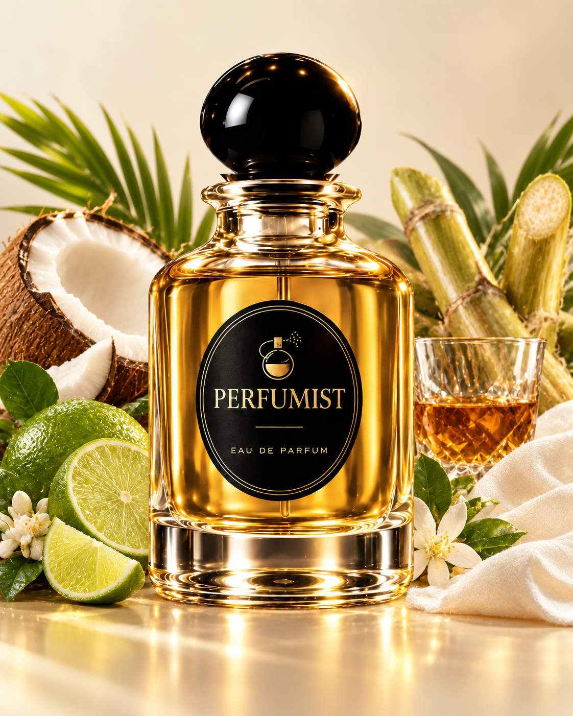 Tropical Isle fragrance notes and accords: Lime, coconut, white bergamot, sugar cane, rum and musk